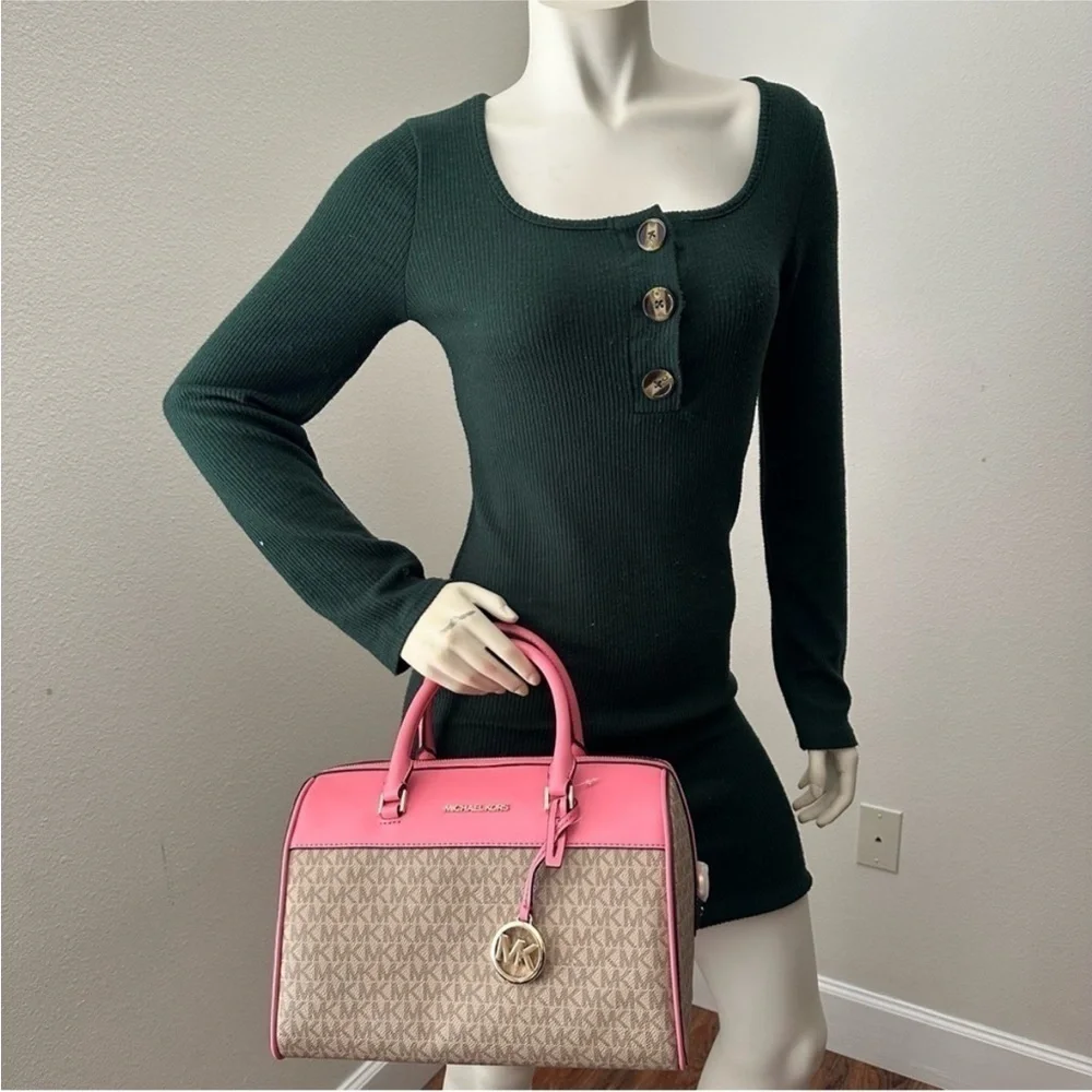 Michael Kors Jet Set Travel Duffle Satchel Shoulder Crossbody Bag & wallet set - Picture 12 of 17